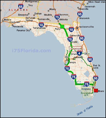  Distance on Take I 75 South Toward Florida